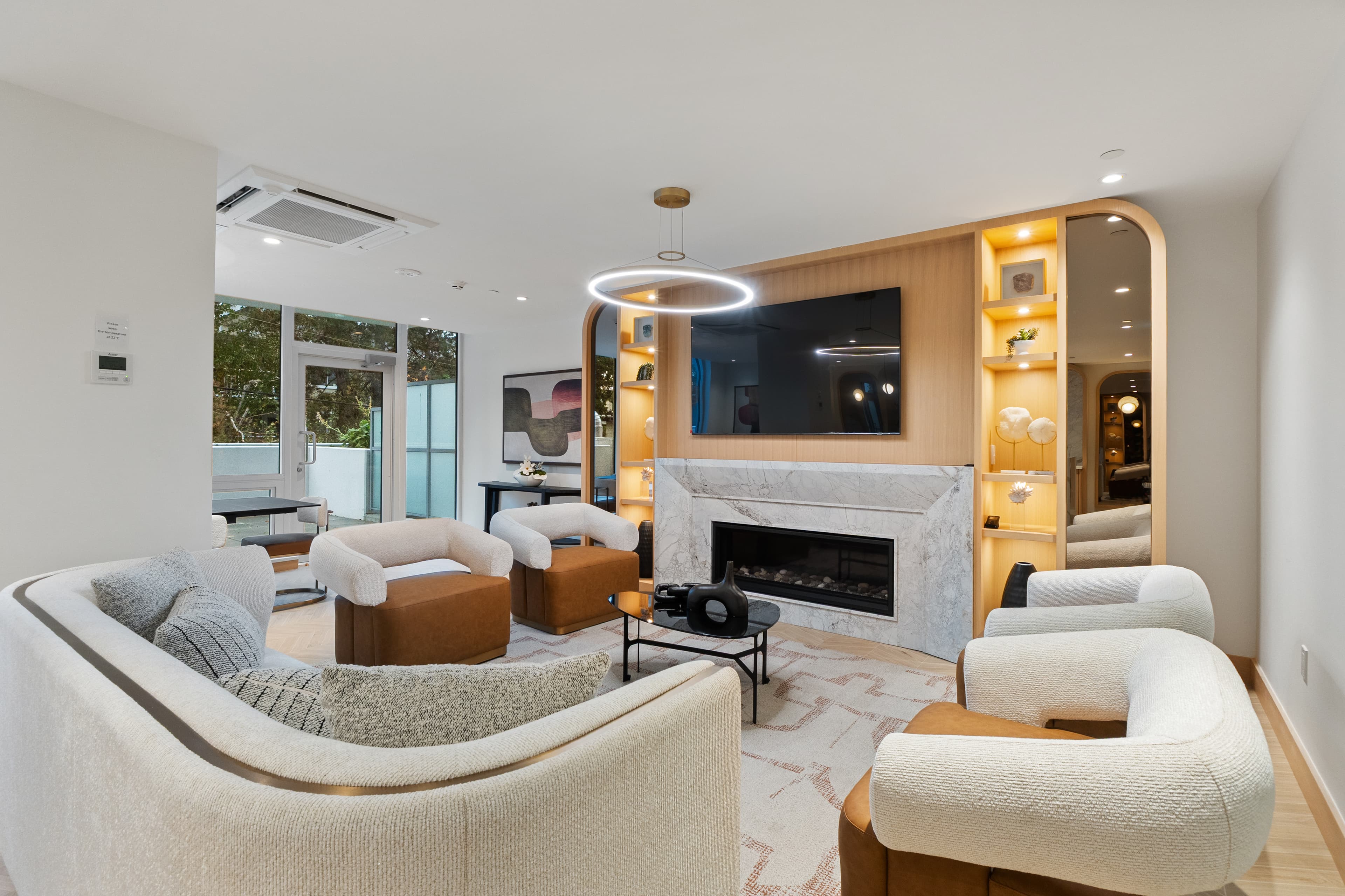 Elegant living room staging