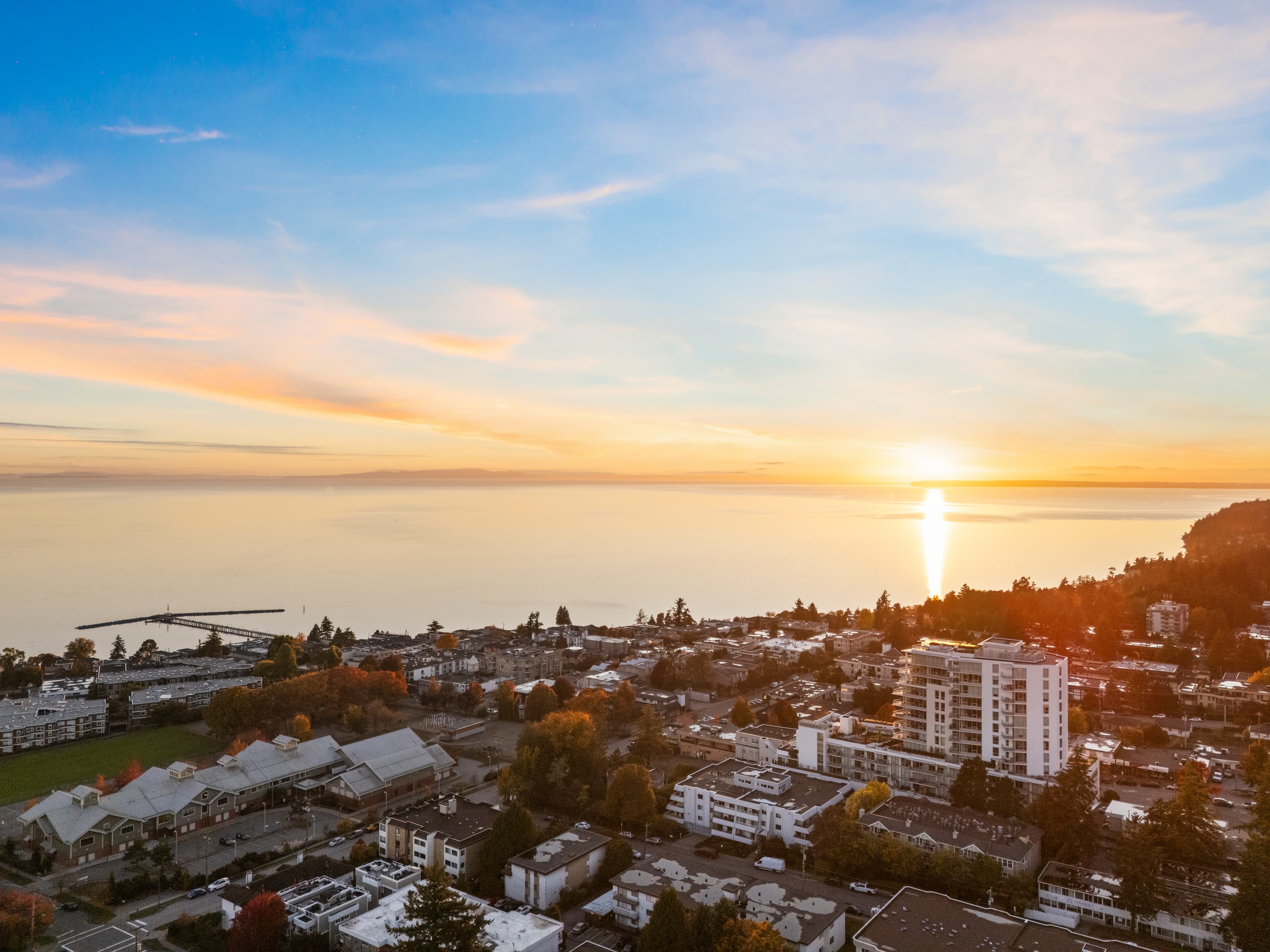 Aerial view of Vancouver real estate
